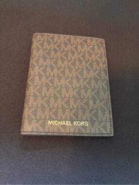 Michael Kors Brown Logo Passport Wallet